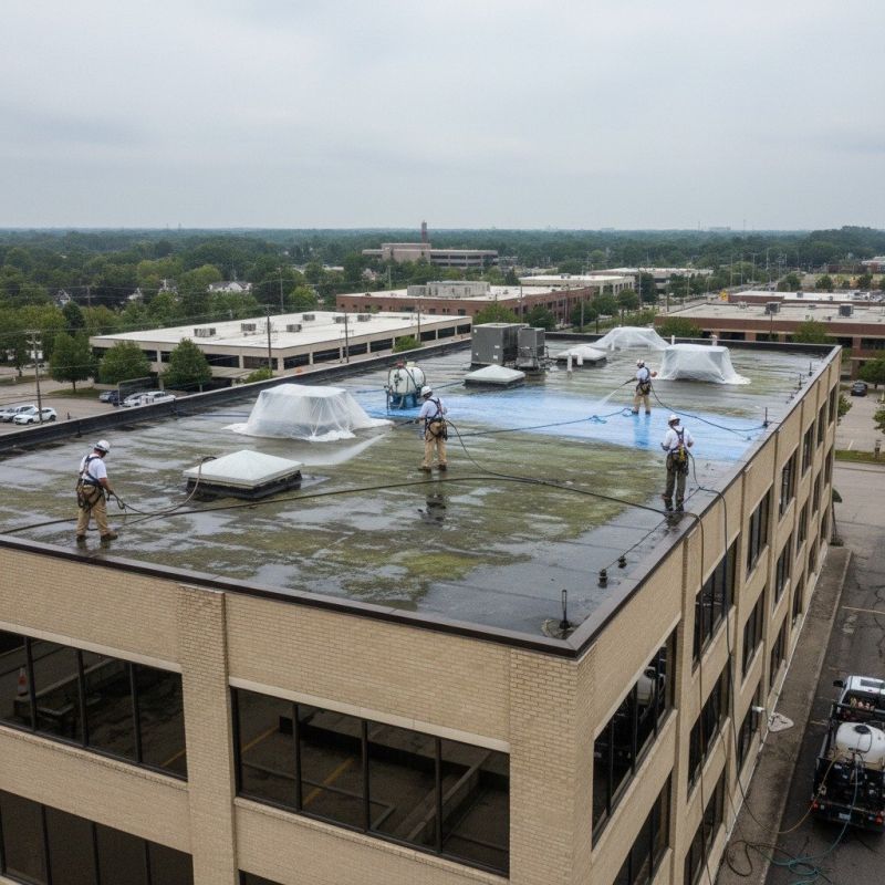 Commercial Roof Moss Removal